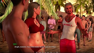 Dominos Beach 20: John-Fiona Tryout Win & Lifeguard Official (SFW)