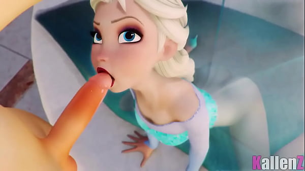Frozen Elsa blowjob 3D