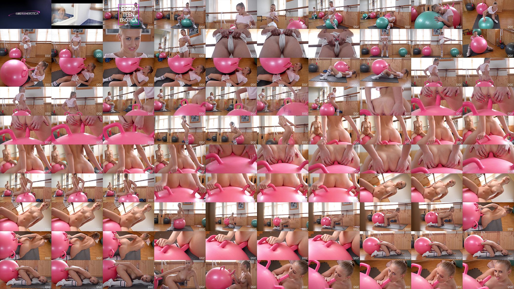 Gym enthusiast Milana Blanc can't wait to ride sex toy rubber ball's dong 预览图