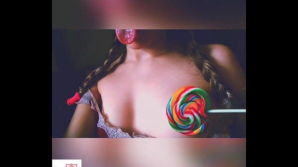 Little nymph teasing you with a lollipop