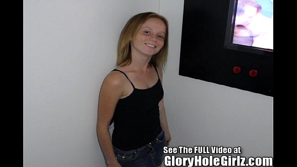 Red Head Shorty Alyssa Hart Ravaged in a Glory Hole!