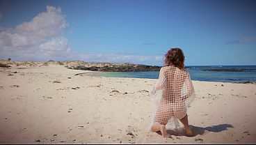 cute young girl in fishernet bending over 