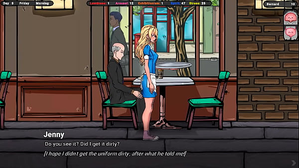 The client asked Jane to bend over so he could touch her pussy through her panties.