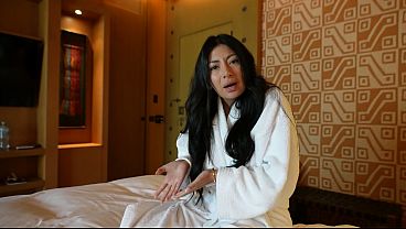 Stepbro walks in on me naked - fucking   making him Cum with my tits