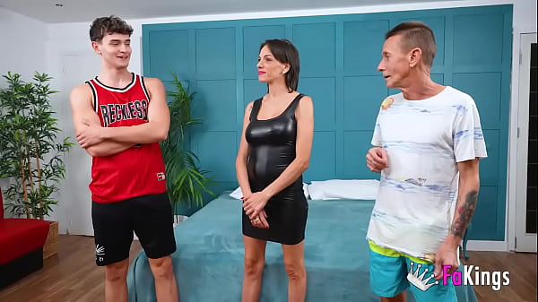 Download Video - Old Spanish grandpa brings his own proteg&eacute; to his porn debut with busty MILF Vampirosa