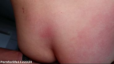 Download Video - I love to fuck her standing in the doorway and finish in prone bone position with cum blast on her ass