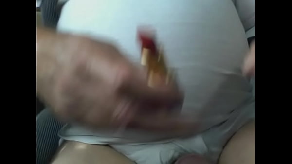 Jacking with wife's lipstick, mascara and  beads