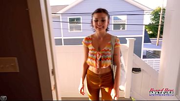 Petite Short Haired Brunette Cutie Coed Wendy Messy Deep BJ Passion!