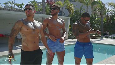 Wild Poolside Piss Gangbang Tyra Ride Used  Hard by 3 Big Black Cocks