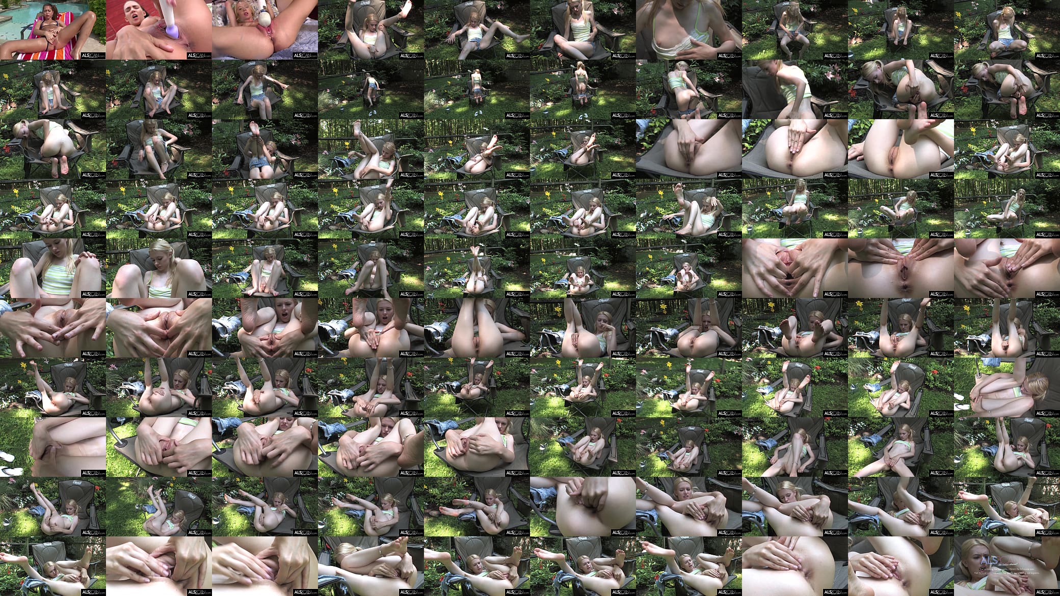 Slender Teen Masturbates After Working in Her Garden 预览图
