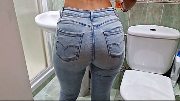 SEX FOR MONEY - I pay money to my wife's unknown Mexican maid friend to have sex while she cleans the bathroom