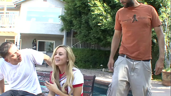Mae Meyers Is A Very Naughty Cheerleader That Loves Two Guys At A Time