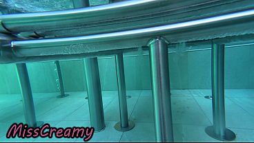 French Teacher Pussy Flash Public Swimming Pool in Front of Boy Voyeur Helps Squirting People Near 4K - MissCreamy