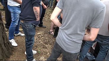 GANGBANG IN THE FOREST WITH TWO GERMAN HORNY BABES
