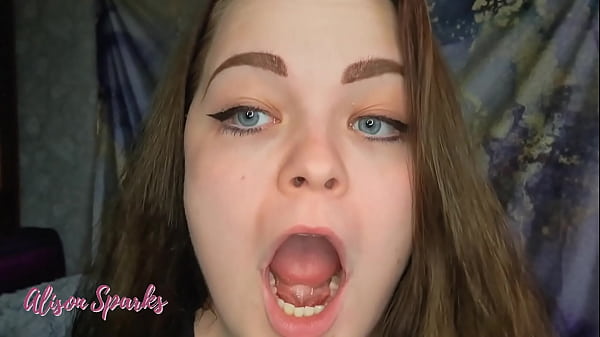 Alison's mouth inspection and spit play