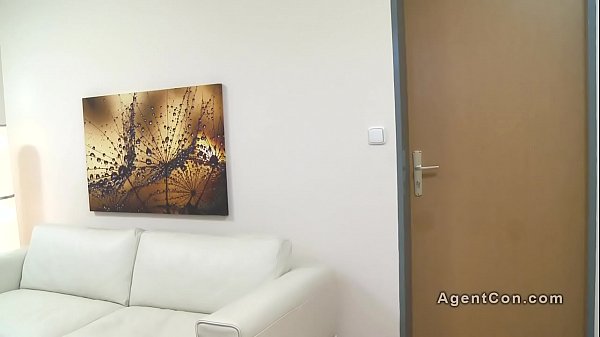 Small tits brunette masturbates in office