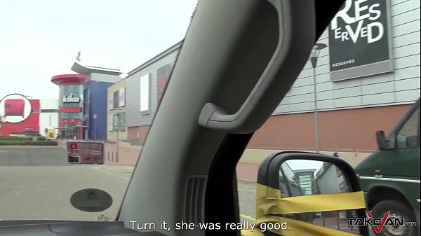 Stupid blonde easy convinced to come in van and spread legs for big cock