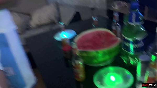 Friends fuck cuckold's wife hard at house party in front of him - Creampie Gangbang