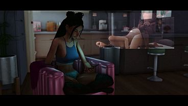 セクシーで小柄なアジア人女性が乱暴なギャングバン集団に襲われる - ザ・シムズ4