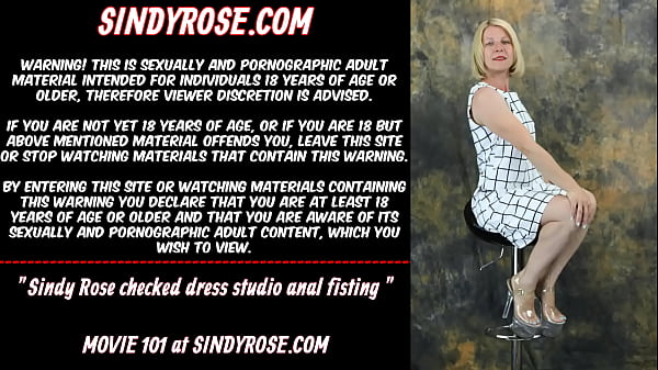 Sindy Rose checked dress studio anal fisting