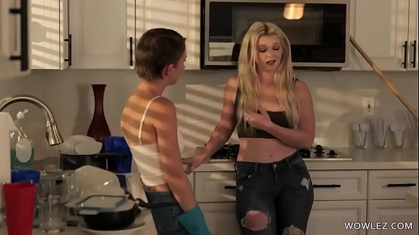 Pretty lesbians Nikki Sweet and Kay Carter having passionate sex