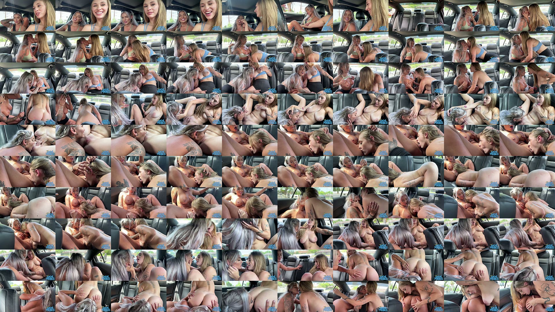 Hot Austrillain Hayley Davies Fucks Hot American Blonde Pornstar Angel Youngs in Back of Car 预览图