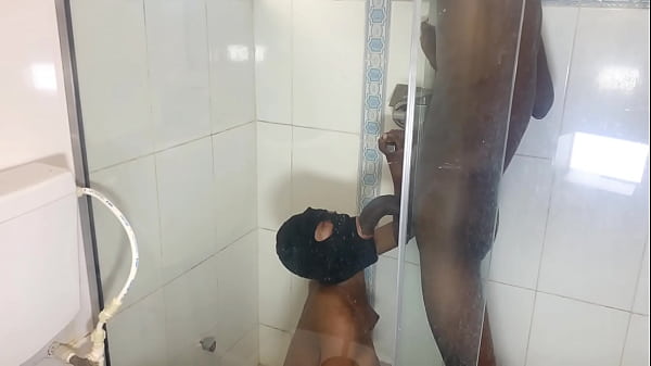 Fucked hardcore by monster bbc she deepthroat in the shower  and moaned loud making our neighbors horny too