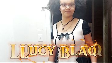 Spreading her big pussy and ass