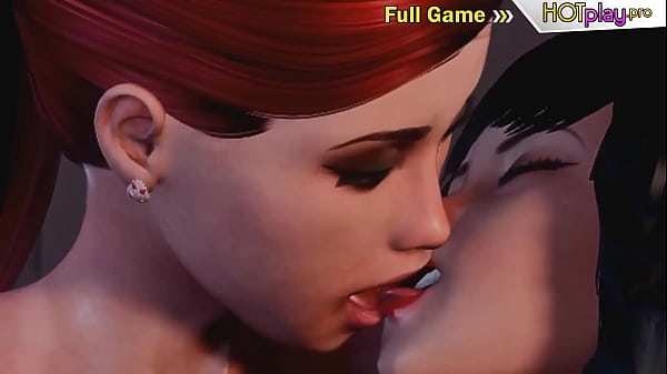 3D Futanari Animation, Anal Creampie - Redhead Shemale fucks Brunette's Ass