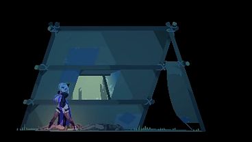 2D Hentai Game - Cute ninja hentai girl dominates and squeezes cum