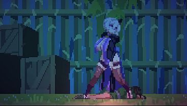 2D Hentai Game - Cute ninja hentai girl dominates and squeezes cum