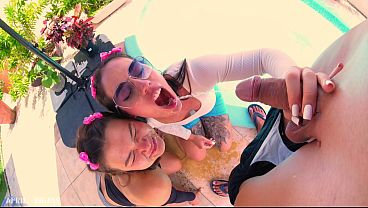 Kinky Mary Gets Wild in the Pool: Pee Play, Girl Kissing, Oral & Wet Threesome