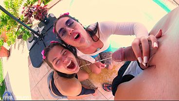 Kinky Mary Gets Wild in the Pool: Pee Play, Girl Kissing, Oral & Wet Threesome