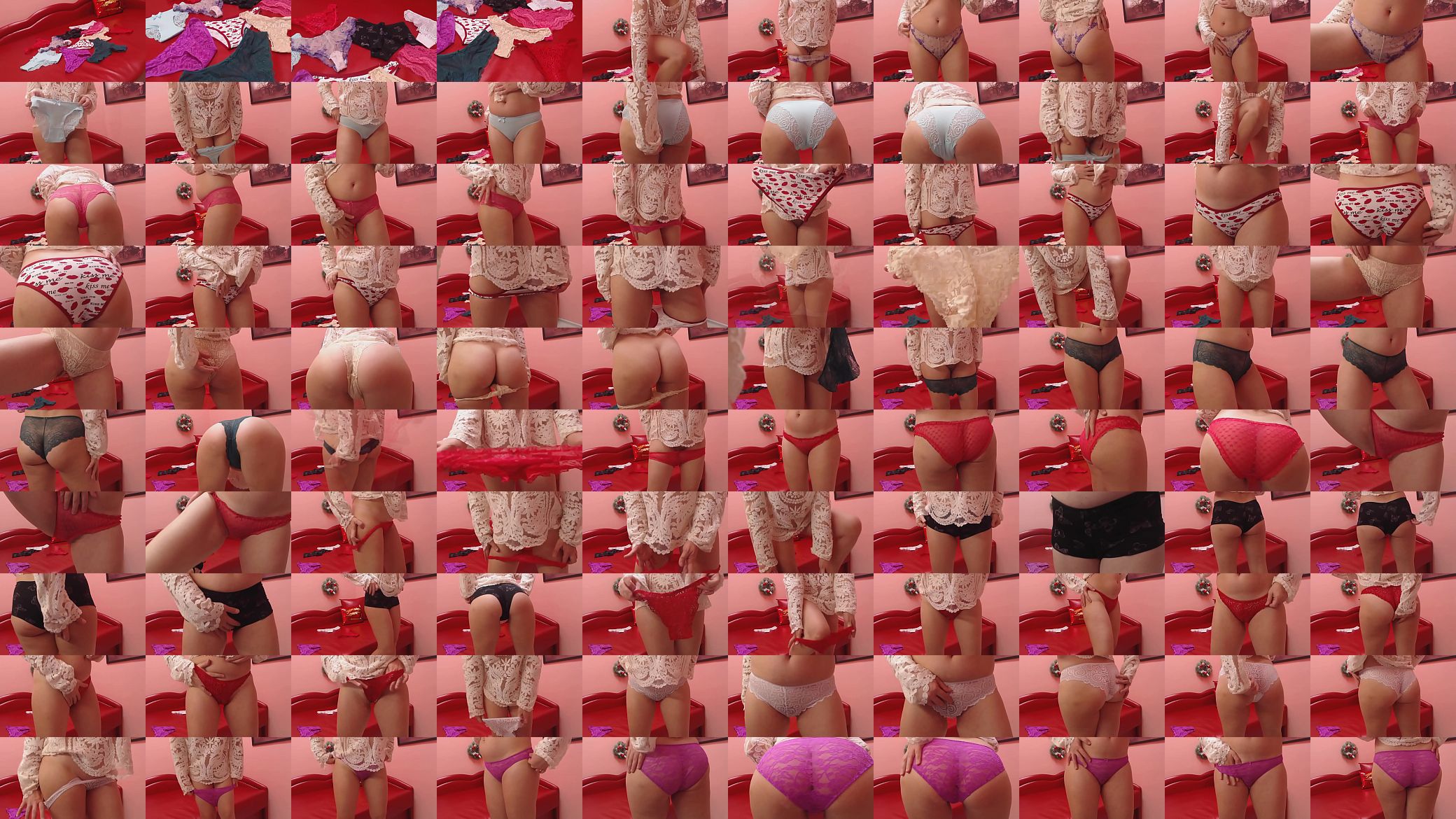 Mature try for you collection of her panties. 预览图