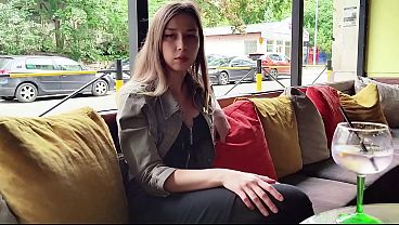 Remote control orgasm of my stepsister in Bar !