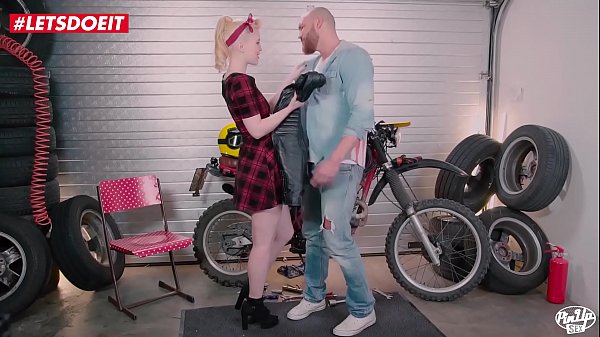 VIP SEX VAULT - Blonde Rides Boyfriends Cock In the Garage
