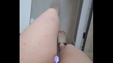 Inserting a toothbrush into my pussy when I'm horny
