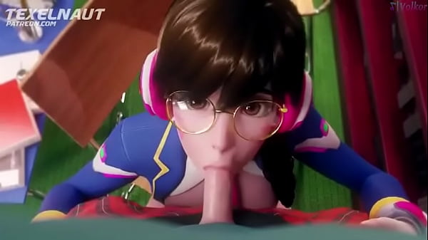Lady from overwatch sucks dick