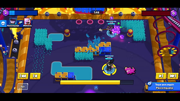 Mortis destruindo o time inimigo no pique gema