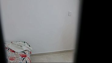 I surprise my neighbor coming out of the closet with a hard-on
