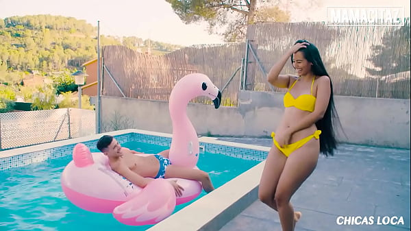 MAMACITAZ - (Andreina De Luxe, Alberto Blanco) - Curvy PAWG Latina Hardcore Pool Side Hairy Pussy Fucking