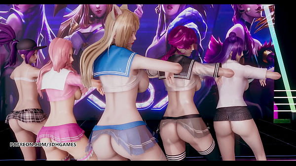 Download Video - &lbrack;MMD&rsqb; Hello Venus -Wiggle Wiggle Hot Kpop Nude Dance Ahri Akali Kaisa Evelynn Seraphine KDA League of Legends