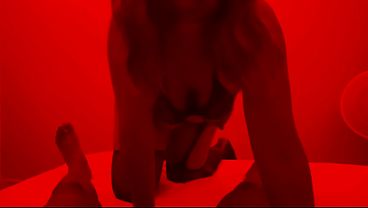 Amateur negra con grandes tetas y un culo redondo chupa y folla una gran verga negra