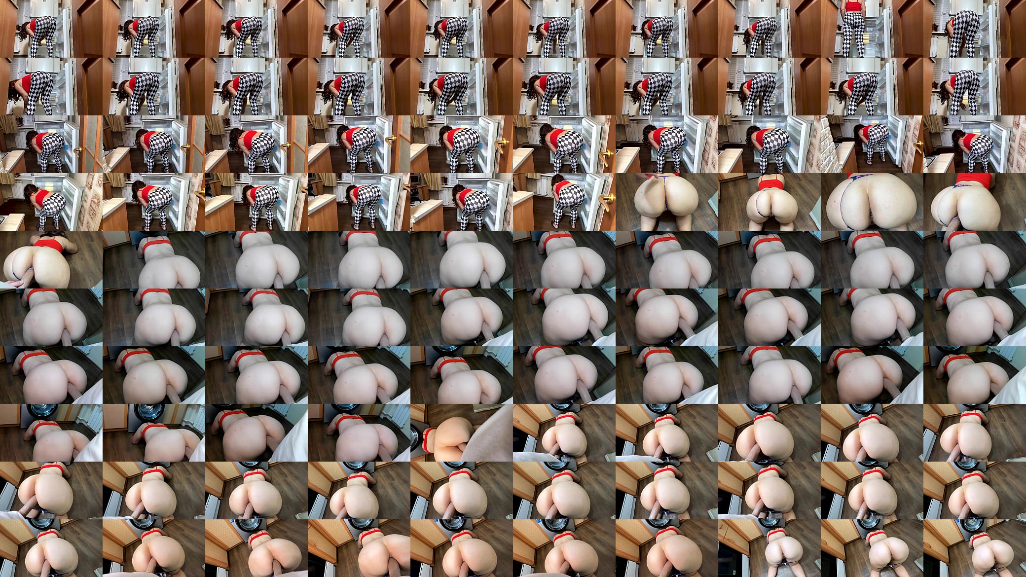 The stepmother was doing household chores in the kitchen, but the stepson had anal sex with her 预览图