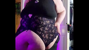 Lace Bodysuit BBW Striptease 2 min