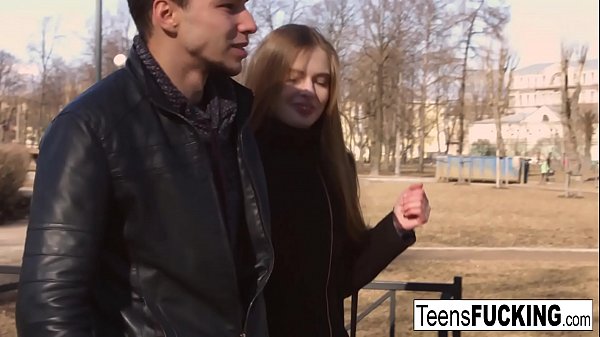 Skinny blonde Adel fucks him after their date