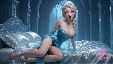 小柄なプリンセス エルサ アナと雪の女王 | 19歳の若い女性がトゥワークして潮吹きする挑発的な仕草 – よだれを垂らしながら卑猥な言葉を話す | AI 4K 超リアルなポルノ