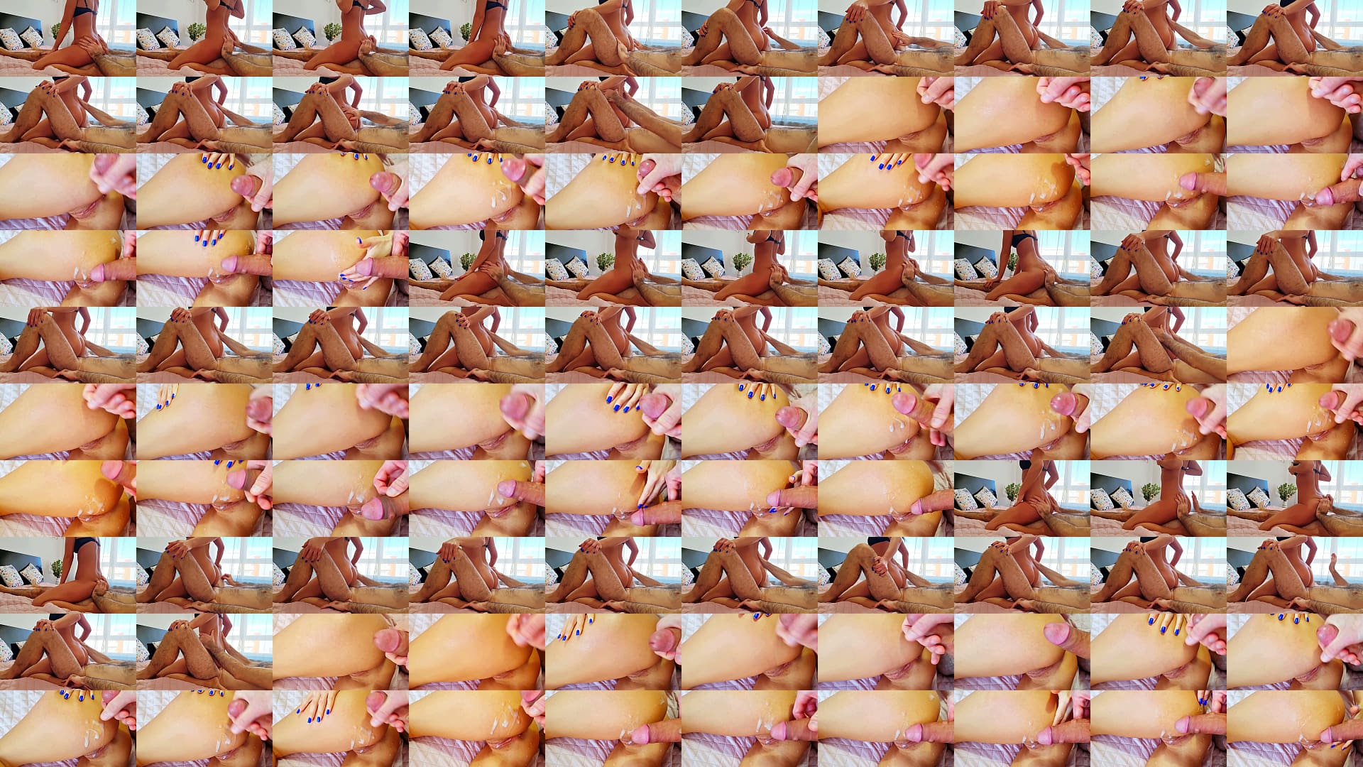 18 girl riding dick and taking cumshots on the ass 预览图