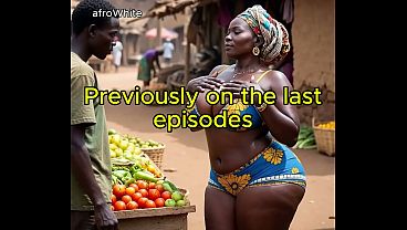 nigerian [AI GENERATED] village african dark teen enjoys a ride raw sex ride by a dark african - american handsome black dude in the bush while step mom was away. doggy style, missed missionary, bj