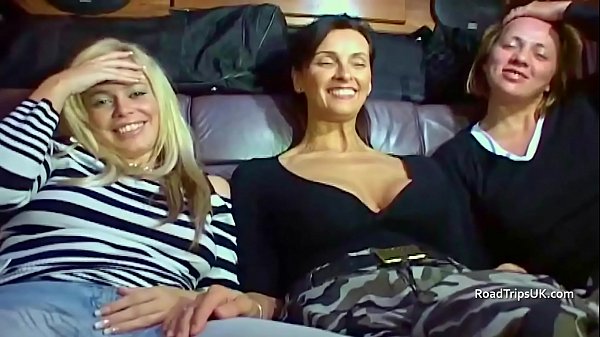 Three Babes Get Wild In The Back Of A Van